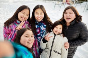 5 girls smiling